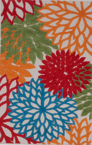 Modern Machine Made Multicolor Rug 2'8" x 4'