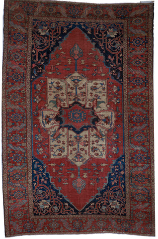 Traditional Serapi Hand Knotted Multicolor Wool Rug 8'4" x 12'9"