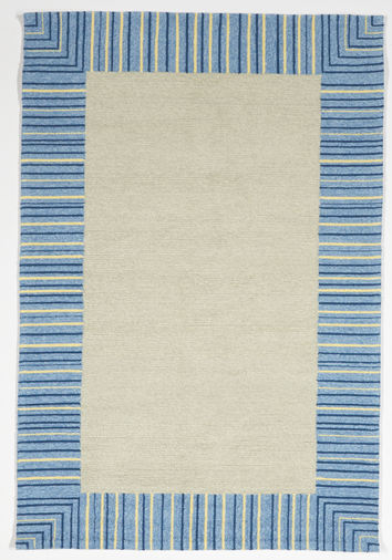 Indoor/Outdoor Machine Made Blue Green Rug 5' x 7'6 - IGotYourRug