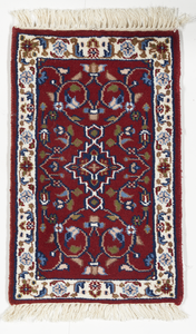 Traditional Hand Knotted Red Wool Rug 1'4 x 2' - IGotYourRug