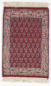 Traditional Hand Knotted Red Wool Rug 1'4 x 2' - IGotYourRug