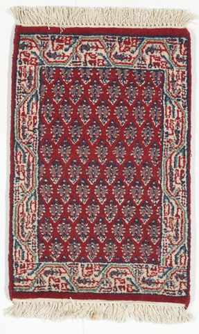 Traditional Hand Knotted Red Wool Rug 1'4 x 2' - IGotYourRug