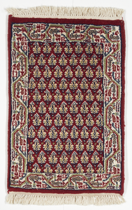 Traditional Hand Knotted Red Wool Rug 1'4 x 2' - IGotYourRug