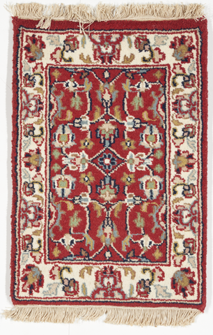 Traditional Hand Knotted Red Wool Rug 1'4 x 2' - IGotYourRug