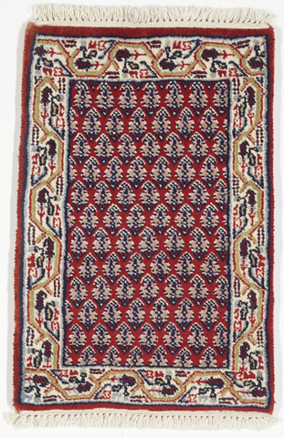 Traditional Hand Knotted Red Wool Rug 1'4 x 2' - IGotYourRug