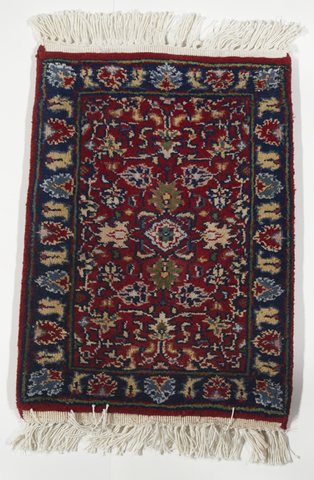 Traditional Hand Knotted Red Wool Rug 1'4 x 2' - IGotYourRug
