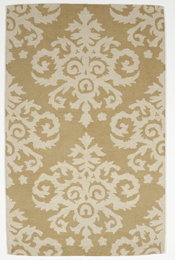 Transitional Tufted Beige Tan White Wool Rug 5' x 8' - IGotYourRug