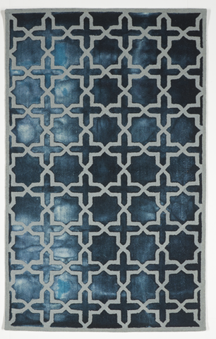 Transitional Tufted Blue Gray Wool Rug 5' x 8' - IGotYourRug