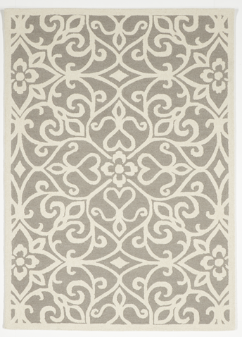 Transitional Tufted Gray Ivory Wool Rug 5' x 7' - IGotYourRug