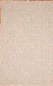Solid Hand Woven Beige Wool Rug 5' x 8' - IGotYourRug