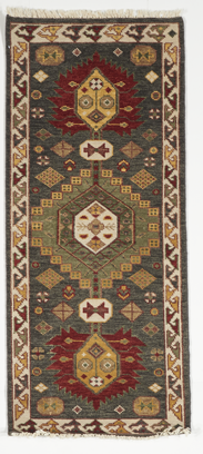 Traditional Hand Knotted Green Multicolor Wool Runner Rug 2'6 x 6'1 - IGotYourRug
