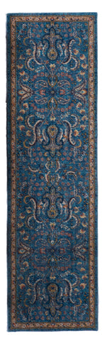 Traditional Machine Made Blue Runner Rug 2'3 x 8' - IGotYourRug