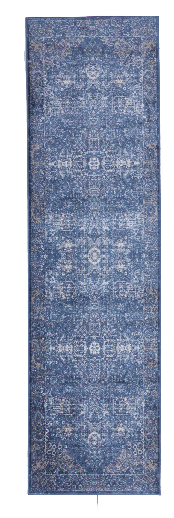 Contemporary Machine Made Blue Runner Rug 2'2 x 7'7 - IGotYourRug