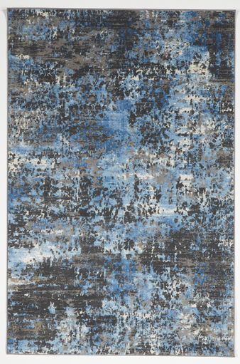 Contemporary Machine Made Charcoal Blue Manmade Rug 5' x 7'6 - IGotYourRug