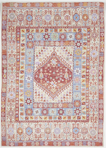 Transitional Machine Made White Ivory Multicolor Manmade Rug 5' x 8' - IGotYourRug