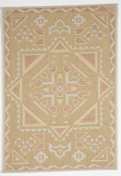 Indoor/Outdoor Machine Made Beige Tan Rug 5'3 x 7'7 - IGotYourRug