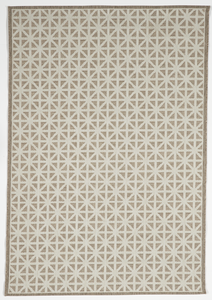 Indoor/Outdoor Geometric Machine Made Brown Beige Tan Rug 5'3 x 7'7 - IGotYourRug