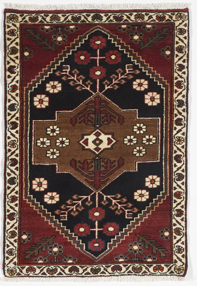 Traditional Hand Knotted Red Burgundy Multicolor Rug 2'6 x 3'7 - IGotYourRug