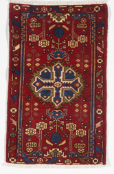 Traditional Hand Knotted Red Burgundy Multicolor Rug 2' x 3'1 - IGotYourRug