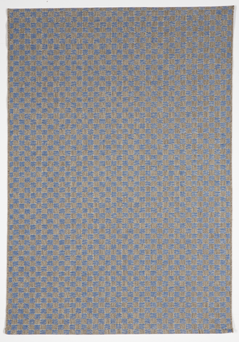 Geometric Machine Made Gray Blue Rug 5' x 8' - IGotYourRug