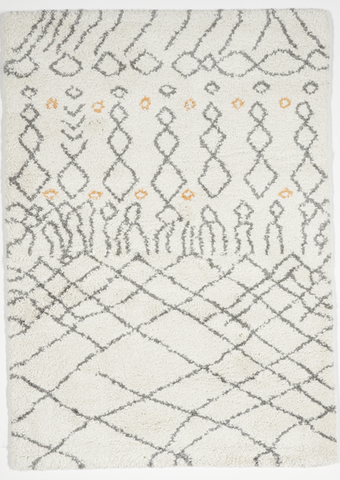 Transitional Machine Made White Gray Rug 5' x 8' - IGotYourRug