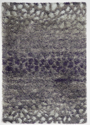 Shag Machine Made Gray Purple Rug 5' x 8' - IGotYourRug