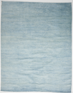 Transitional Hand Knotted Blue Wool/Art Silk Rug 5' x 8' - IGotYourRug