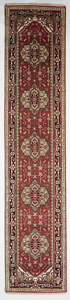 Traditional Hand Knotted Red Blue Multicolor Runner Rug 2'7 x 12' - IGotYourRug