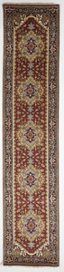 Traditional Hand Knotted Red Blue Runner Rug 2'7 x 11'10 - IGotYourRug