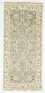 Traditional Hand Knotted Gray Ivory Runner Rug 2'6 x 5'8 - IGotYourRug