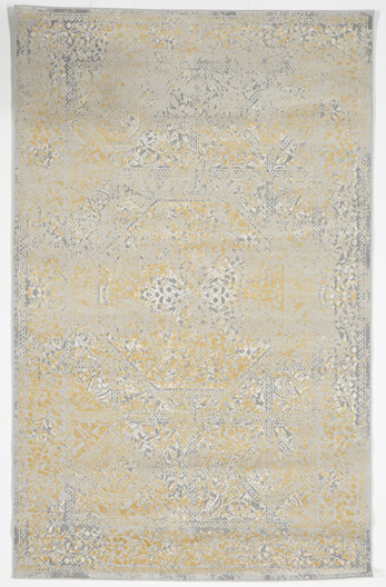 Transitional Machine Made Yellow Gray Rug 5' x 8' - IGotYourRug