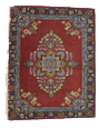 Traditional Hand Knotted Red Blue Rug 2'5 x 3'2 - IGotYourRug