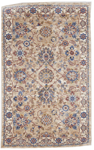 Transitional Machine Made Beige Multicolor Rug 3' x 5' - IGotYourRug