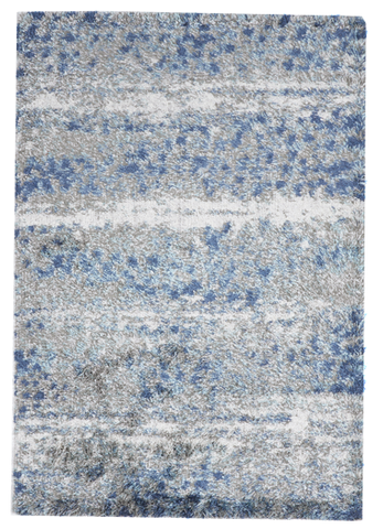 Shag Machine Made Blue Denim Nylon Rug 5'3 x 7'7 - IGotYourRug