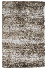 Shag Machine Made Beige Gray Nylon Rug 3'3 x 5'1 - IGotYourRug