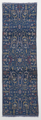 Transitional Flatweave Blue Runner Rug 2'6 x 8' - IGotYourRug