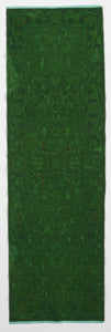 Transitional Hand Knotted Green Runner Rug 2'6 x 8' - IGotYourRug