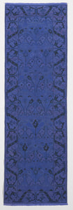 Transitional Hand Knotted Blue Purple Runner Rug 2'6 x 8' - IGotYourRug