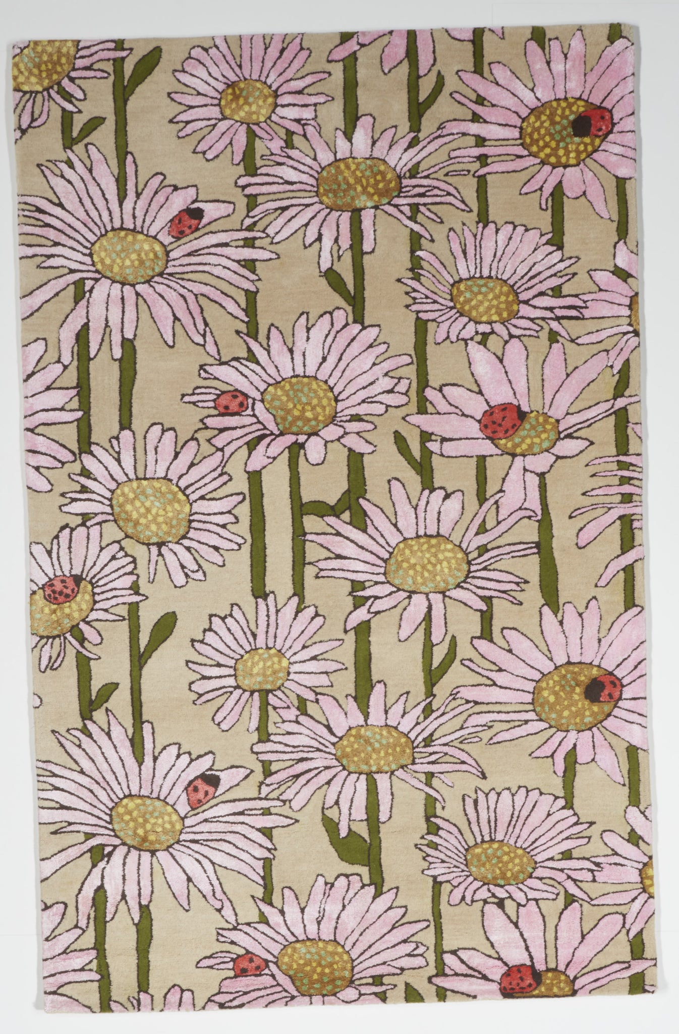 Contemporary Tufted Flowers Pink Multicolor Rug 5' x 8' - IGotYourRug