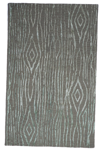 Contemporary Tufted Green Brown Multicolor Rug 5' x 8' - IGotYourRug