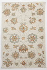 Transitional Machine Made White Yellow Rug 5'3 x 7'6 - IGotYourRug