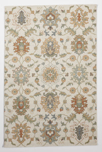 Transitional Machine Made White Multicolor Rug 5' x 7'6 - IGotYourRug