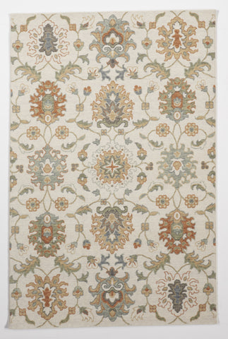 Transitional Machine Made White Multicolor Rug 5' x 7'6 - IGotYourRug