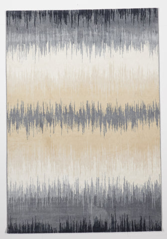 Contemporary Machine Made Gray White Rug 5'3 x 7'7 - IGotYourRug