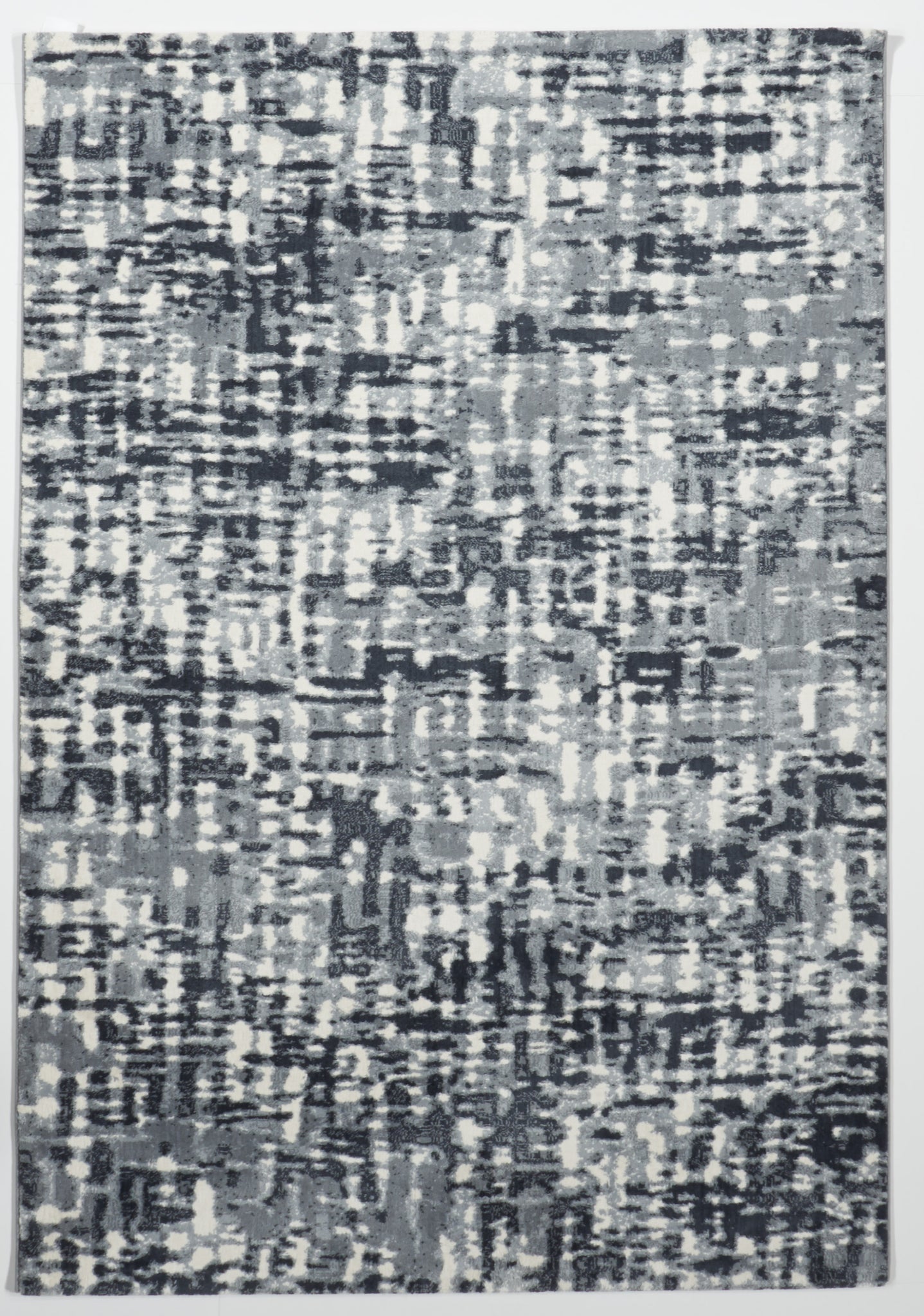 Contemporary Machine Made Gray White Rug 5'3 x 7'7 - IGotYourRug