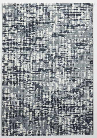 Contemporary Machine Made Gray White Rug 5'3 x 7'7 - IGotYourRug