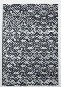 Contemporary Machine Made Black White Rug 5'3 x 7'7 - IGotYourRug