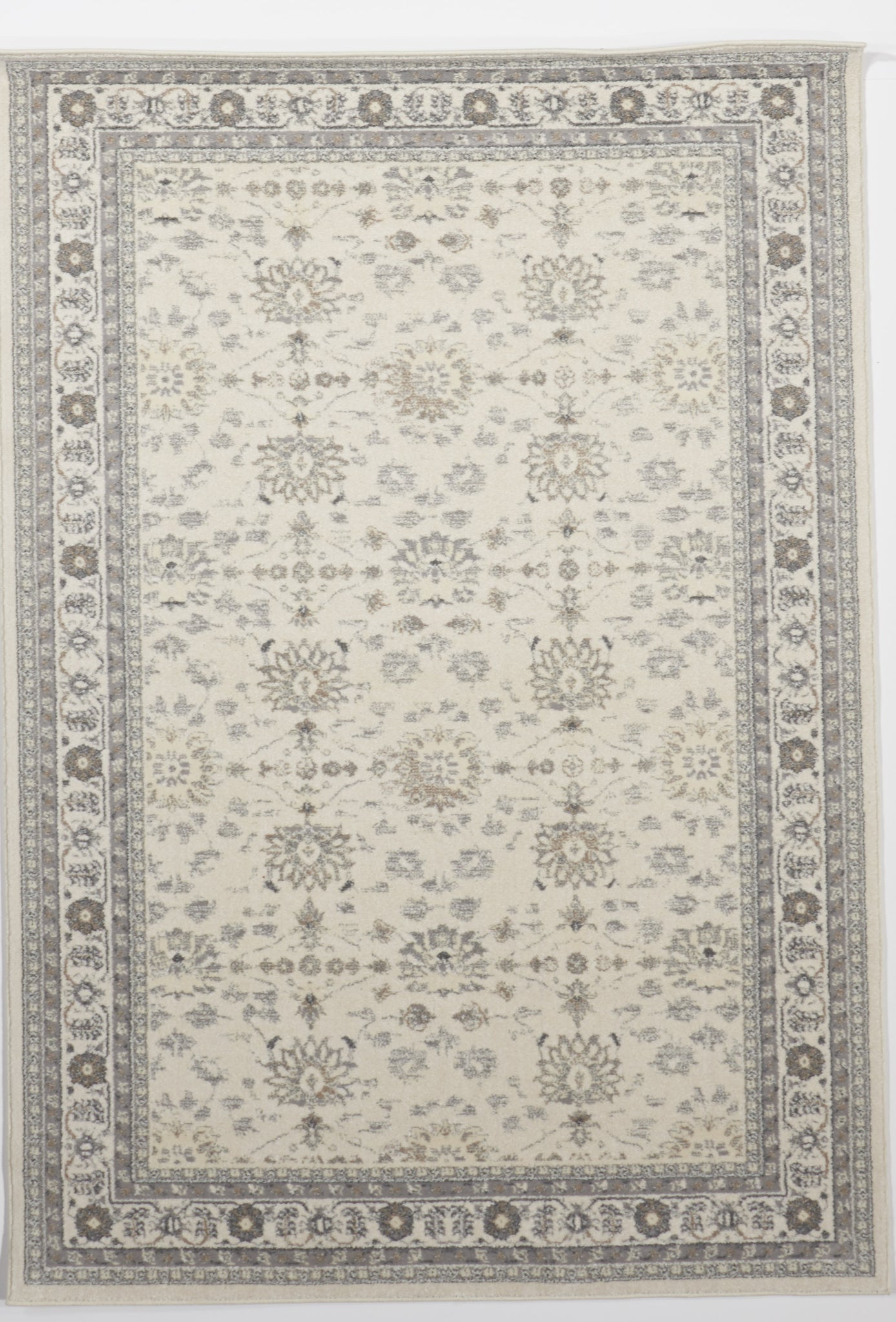 Transitional Machine Made Ivory Gray Rug 5' x 8' - IGotYourRug