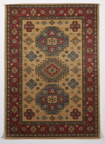 Traditional Machine Made Beige Red Rug 5' x 8' - IGotYourRug