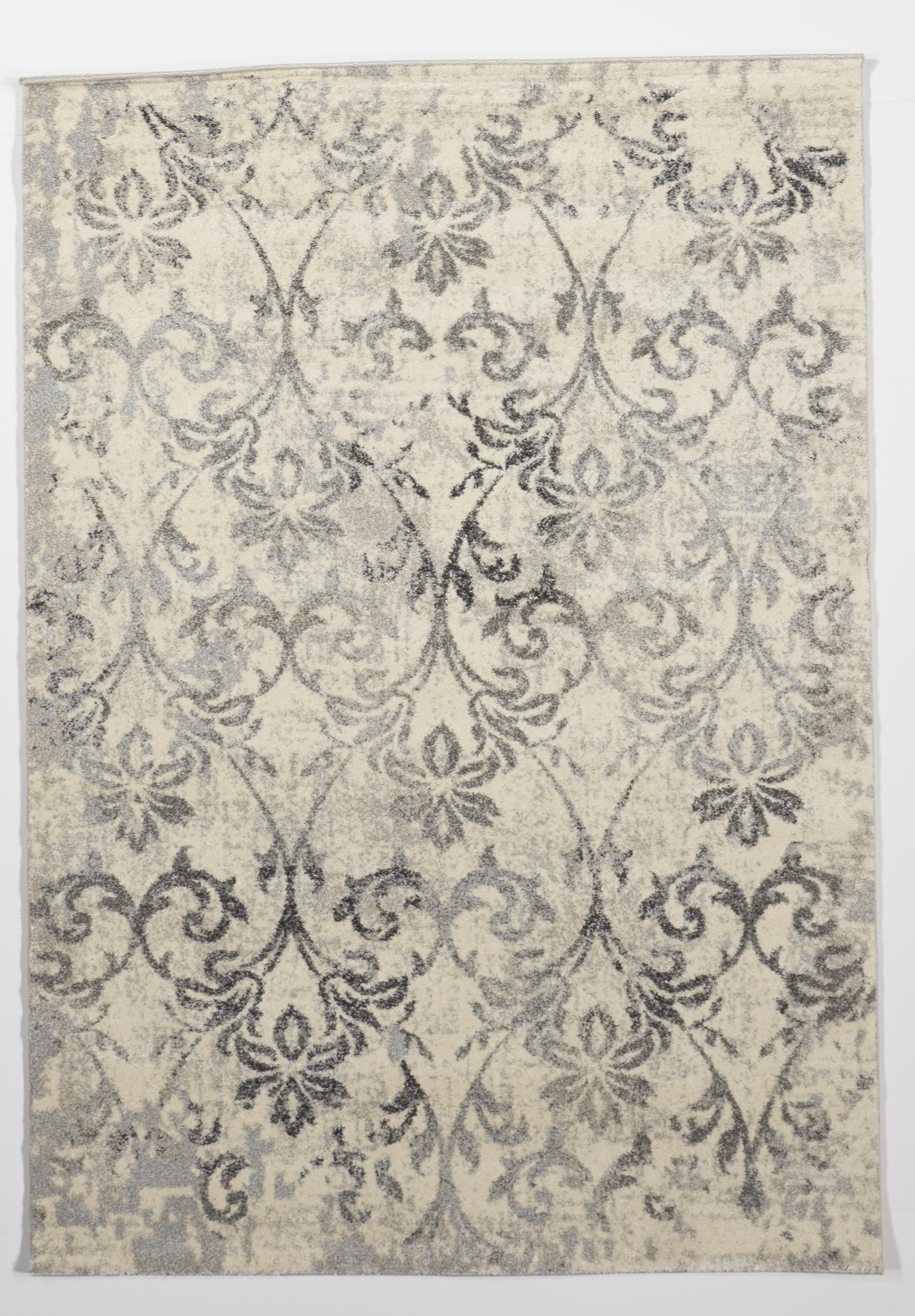 Transitional Machine Made White Gray Rug 5' x 8' - IGotYourRug